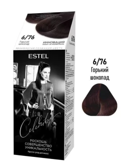 Vopsea-îngrijire pentru păr semipermanentă Celebrity, 6/76 Ciocolată amară, 125 ml