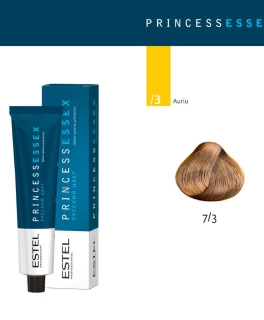 Vopsea cremă permanentă pentru păr PRINCESS ESSEX, 7/3 Castaniu auriu, 60 ml