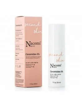 Ser cu vitamina C si ceramide 5% ten uscat Second Skin Nacomi Next Level, 30ml