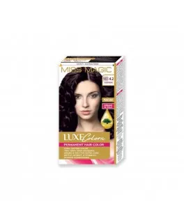Vopsea permanentă pentru păr Solvex Miss Magic Luxe Colors, 103 (4.2) - Rosu-violet, 108 ml