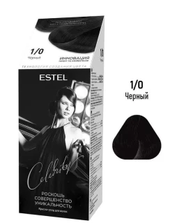 Vopsea-îngrijire pentru păr semipermanentă Celebrity, 1/0  Negru, 125 ml