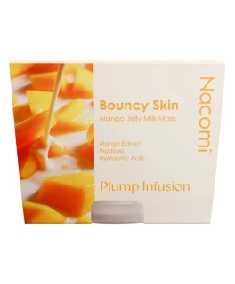 Masca hidratanta bifazica cu acid hialuronic pentru ten uscat Bouncy Skin Mango Nacomi, 80 ml