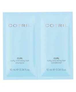 Sachet pentru ingrijirea parului cret si ondulat Cotril Curl (Sampon 10 ml, Balsam 10 ml)