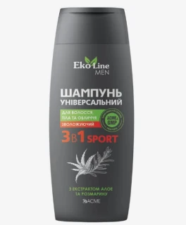 Шампунь универсальный 3 в 1 ACME EkoLine MEN Sport для волос, тела и лица, 15 мл
