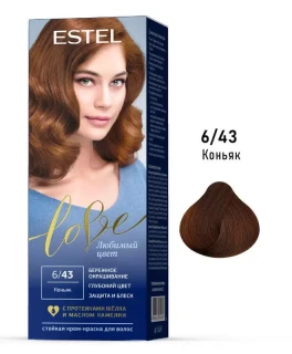 Перманентная крем-краска для волос ESTEL Love, 6/43 - Коньяк, 100 мл