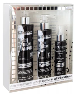 Set ingrijire si nuantare pentru par blond Black Carbon Abril et Nature (Sampon 250 ml, Masca 200 ml, Spray 100 ml)