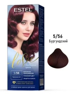 Перманентная крем-краска для волос ESTEL Love, 5/56 - Бургундский, 100 мл