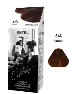 Vopsea-îngrijire pentru păr semipermanentă Celebrity, 6/4 Castan, 125 ml