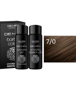 Sistem de camuflaj pentru păr și barbă gri DeMen Barber Color Ammonia-Free DeMira ACME, 7/0 - Maro deschis