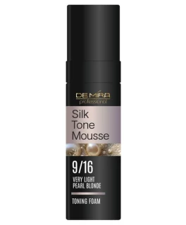 Spuma nuantatoare pentru par SilkTone Mousse DeMira Professional, 9/16 Foarte deschis blond perlat, 120 ml