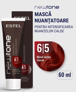 Mască nuanțatoare pentru păr Estel NewTone, 6/5 Castaniu închis roșu, 60 ml
