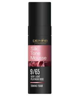 Spuma nuantatoare pentru par SilkTone Mousse DeMira Professional, 9/65 Roz platină foarte deschis, 120 ml