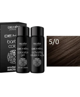 Sistem de camuflaj pentru păr și barbă gri DeMen Barber Color Ammonia-Free DeMira ACME, 5/0 - Maro deschis