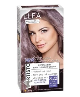 Vopsea pentru par Elea Professional Colour & Care, 8/22 - Blond deschis violet, 138 ml