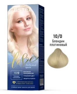 Vopsea-crema permanenta pentru par Estel Love, 10/0 - Blond-platina, 100 ml