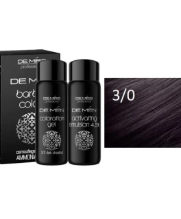 Sistem de camuflaj pentru păr și barbă gri DeMen Barber Color Ammonia-Free DeMira ACME, 3/0 - Maro închis