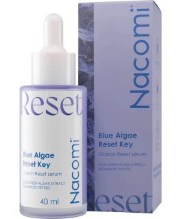 Ser cu efect de lifting cu peptide pentru ten Blue Algae Reset Key Nacomi, 40 ml