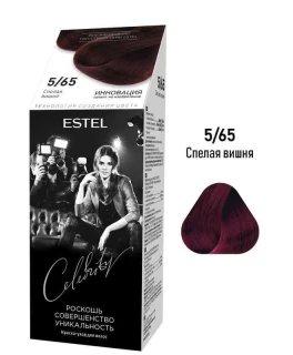 Vopsea-îngrijire pentru păr semipermanentă Celebrity, 5/65  Vișină coaptă, 125 ml