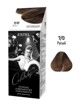 Vopsea-îngrijire pentru păr semipermanentă Celebrity, 7/0 Maro deschis, 125 ml