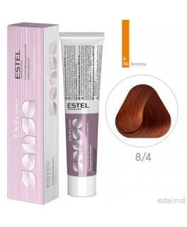 Vopsea-cremă semipermanentă pentru păr DE LUXE SENSE, 8/4 Castaniu deschis aramiu, 60 ml