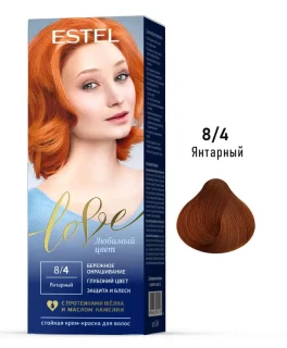 Vopsea-crema permanenta pentru par Estel Love, 8/4 - Chihlimbar, 100 ml