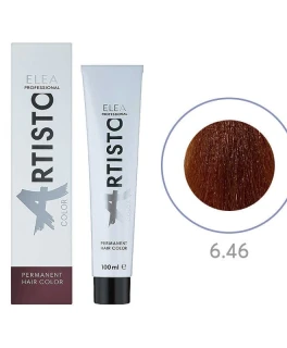 Vopsea permanenta pentru par Elea Professional Artisto Color, 6/46 Castaniu inchis aramiu-rosu, 100 ml