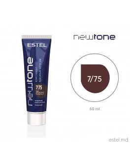 Mască nuanţatoare NewTone, 7/75 Castaniu maroniu-roşu, 60 ml