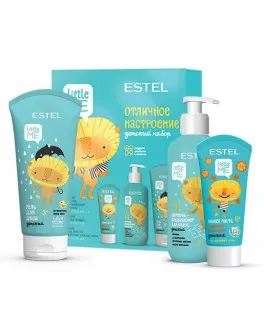 Set pentru copii Buna dispozitie ESTEL LITTLE ME (Șampon 300ml, Gel pentru duș 200ml, Pasta de dinti 60 ml)