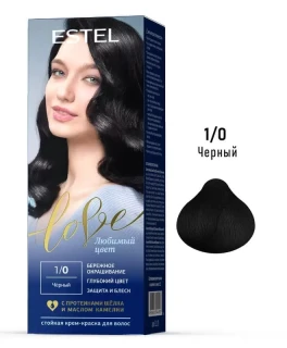 Vopsea-crema permanenta pentru par Estel Love, 1/0 - Negru, 100 ml