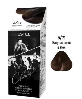 Vopsea-îngrijire pentru păr semipermanentă Celebrity, 5/71 Șaten natural, 125 ml