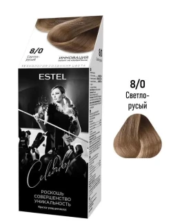 Vopsea-îngrijire pentru păr semipermanentă Celebrity, 8/0 Blond-închis, 125 ml