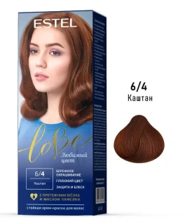 Перманентная крем-краска для волос ESTEL Love, 6/4 - Каштан, 100 мл