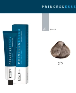 Vopsea cremă permanentă pentru păr PRINCESS ESSEX, 7/0 Castaniu, 60 ml