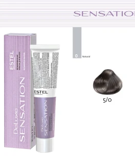 Vopsea fara amoniac pentru par DE LUXE SENSATION, 5/0 Saten deschis, 60 ml