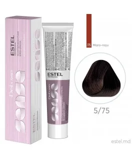 Vopsea-cremă semipermanentă pentru păr DE LUXE SENSE, 5/75 Şaten deschis maroniu-roşu, 60 ml