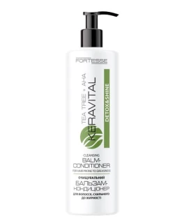 Balsam-conditioner cu arbore de ceai si acizi AHA pentru par gras ACME Fortesse KeraVital Detox&Shine, 400 ml