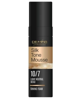 Spuma nuantatoare pentru par SilkTone Mousse DeMira Professional, 10/7 Bej natural deschis, 120 ml