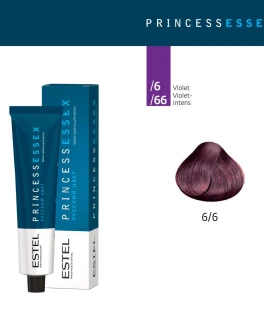 Vopsea cremă permanentă pentru păr PRINCESS ESSEX, 6/6 Castaniu închis violet, 60 ml
