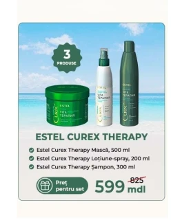 Set Promo pentru păr deteriorat ESTEL CUREX THERAPY (Șampon 300ml, Masca 500ml, Spray-lotiune 200ml)