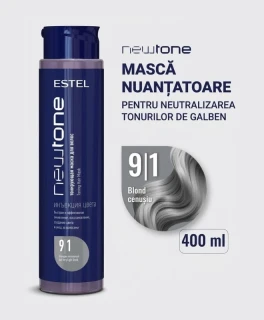 Mască nuanţatoare pentru par Estel NewTone, 9/1 Blond gri, 400 ml