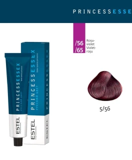 Vopsea cremă permanentă pentru păr PRINCESS ESSEX, 5/56 Şaten deschis roşu-violet, 60 ml