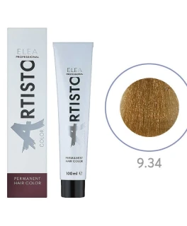 Vopsea permanenta pentru par Elea Professional Artisto Color, 9/34 Blond auriu-aramiu, 100 ml