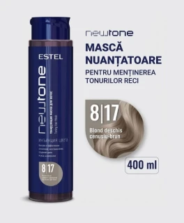 Mască nuanțatoare pentru păr Estel NewTone, 8/17 Castaniu deschis gri-maro, 400 ml