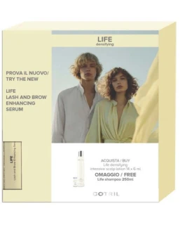 Set pentru accelerarea cresterii parului Cotril Scalp Line Life (Lotiune 14x6ml, Sampon 250ml, Ser pentru gene 3,5ml)