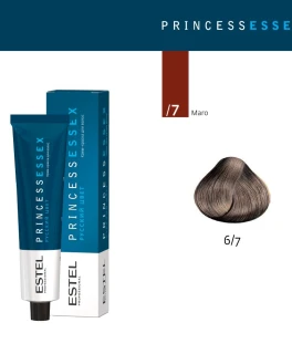 Vopsea cremă permanentă pentru păr PRINCESS ESSEX, 6/7 Castaniu închis maroniu, 60 ml