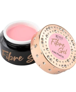 Gel UV/Led cu fibra de sticla Fibre Gel Pink Peach Nails Company, 50 g