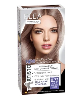 Vopsea pentru par Elea Professional Colour & Care, 8/72 - Blond deschis bej, 138 ml