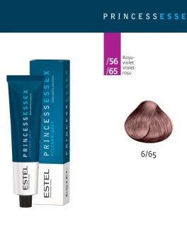 Vopsea cremă permanentă pentru păr PRINCESS ESSEX, 6/65 Castaniu închis violet-roşu, 60 ml