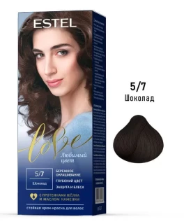 Перманентная крем-краска для волос ESTEL Love, 5/7 - Шоколад, 100 мл