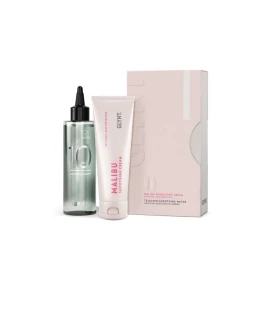 SET pentru par neted MALIBU SMOOTH Christmas 2024 GLYNT (Crema protectie termica  125ml, Apa tratament 200ml)